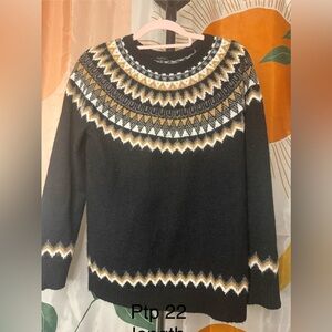 Elegant Black and Gold Women's Sweater